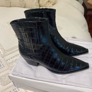 Schutz croc embossed effect boots